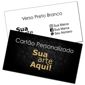 Cartão de visita - 4/1 - Supremo 300g 300g 9x5cm 4/1 Verniz UV Total 1/0 Corte Reto 